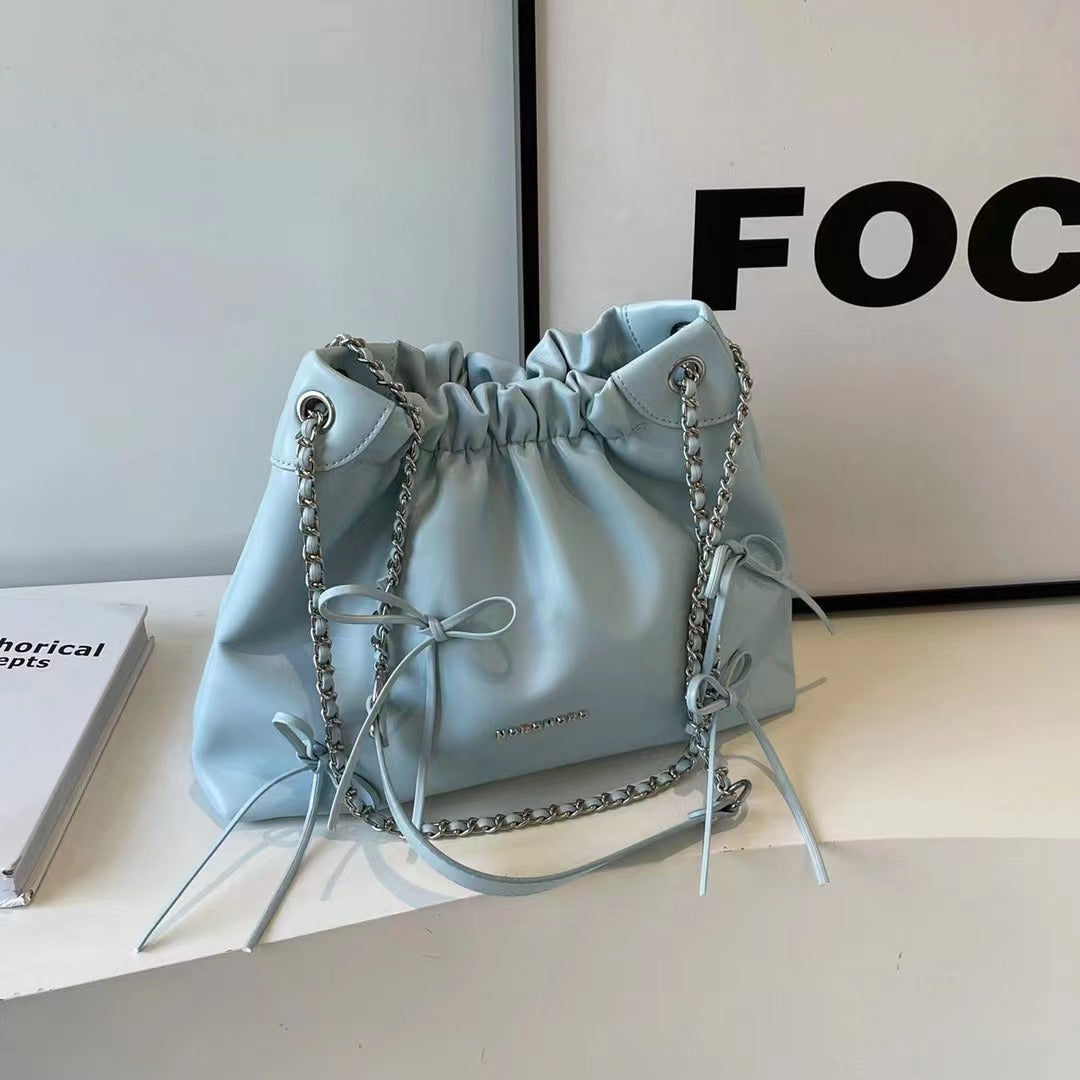 Luxury Chain Strap Korean version Bow Handbag For Female