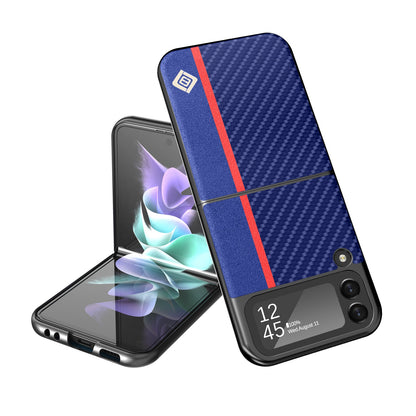 Luxury Carbon Fiber Back Case for Samsung Galaxy Z Flip 3