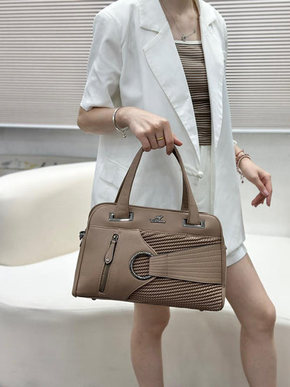 Luxury Fashion Classy Litchi Grain Leather Handbag For Female