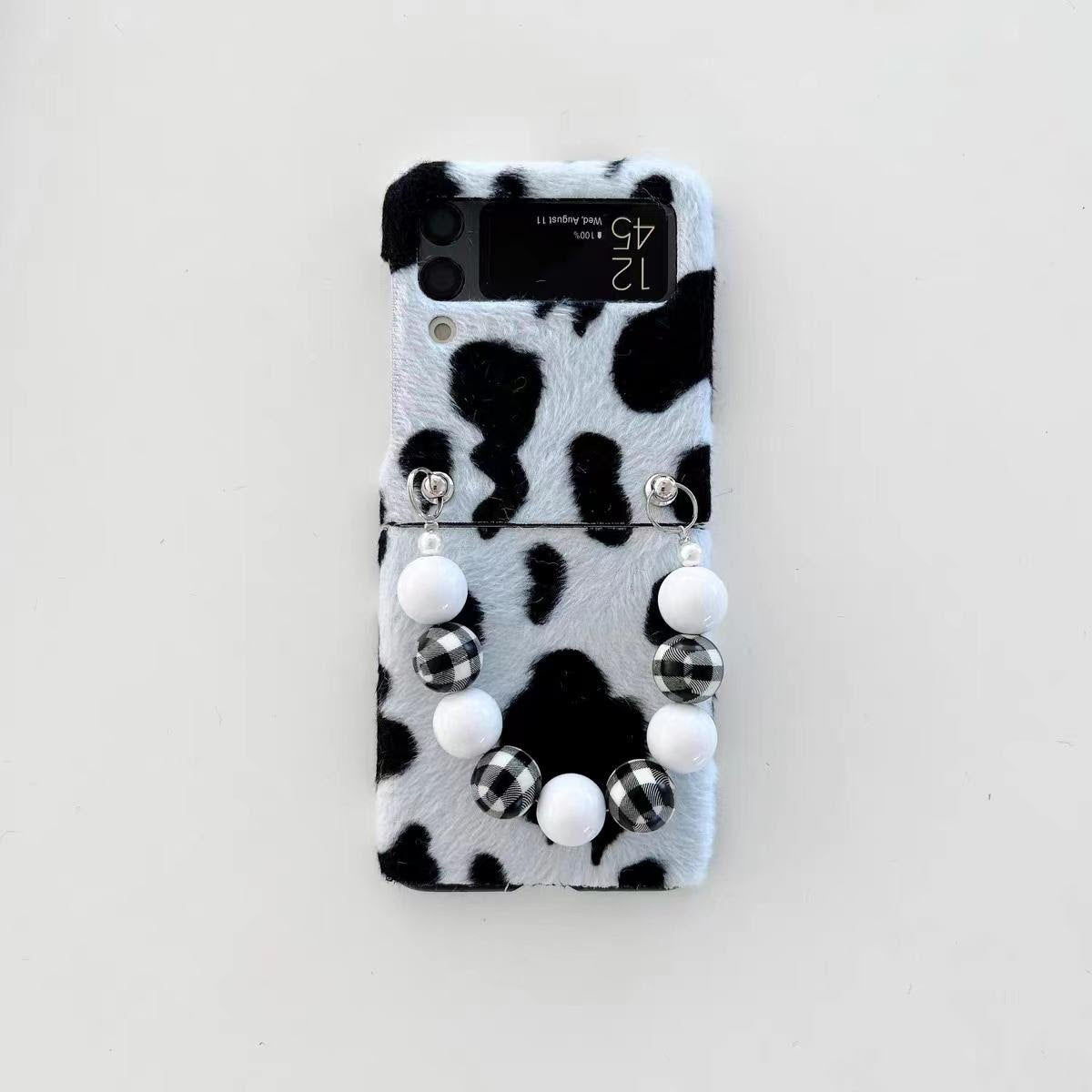 Premium Cow Print Chain Case for Samsung Galaxy Z Flip