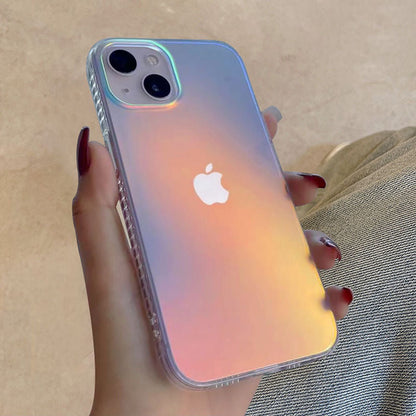 Laser Gradient Matte Case For iPhone